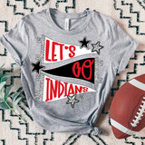 Indians Lets Go Star Banner Trio DTF Print