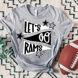 Rams Lets Go Star Banner Trio DTF Print