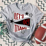 Titans Lets Go Star Banner Trio DTF Print