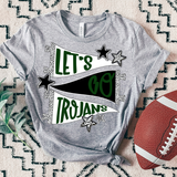 Trojans Lets Go Star Banner Trio DTF Print