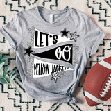 Yellow Jackets Lets Go Star Banner Trio DTF Print