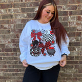 Gothic Halloween Collage Red Black DTF Print