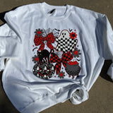 Gothic Halloween Collage Red Black DTF Print