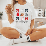 We are Lady Red Basketball Coquette Collage DTF Print
