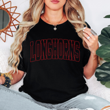 Longhorns Outline Arch DTF Print