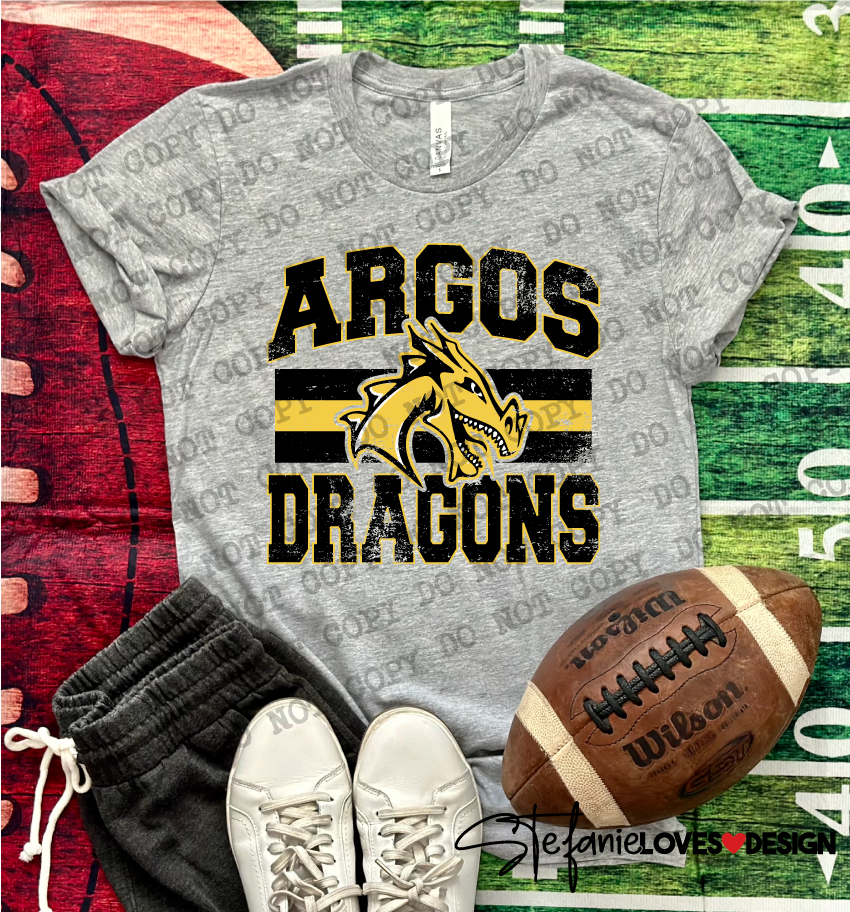 Classic Hometown Argos Dragons DTF Print Torch Light