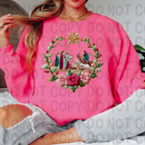 French Knot Nativity DTF Print