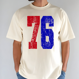 76 distressed DTF Print