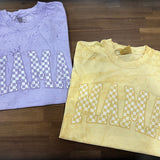 Distressed Checker Mama DTF Print