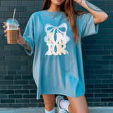 Preppy Coquette Blue/Pink Middle High DTF Print