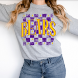 Distressed Bears Checker DTF Print