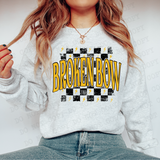 Distressed Broken Bow Checker DTF Print