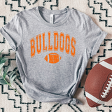 Bulldogs Football Arch Distressed DTF Print