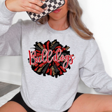 Bulldogs Glitter Pom Pom DTF Print