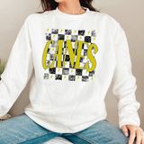 Canes Checker DTF Print