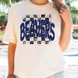Checkered Beavers DTF Print