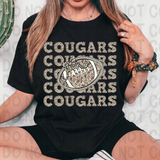 Cougars Football Repeating Camo DTF Print