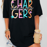 Chargers Star Doodle Mix DTF Print