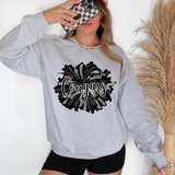 Cougars Glitter pom pom DTF Print