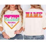 Drippy Baseball Names DTF Print