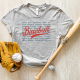 Retro Baseball Typography DTF Print