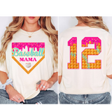 Drippy Baseball Numbers DTF Print