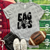 Distressed Eagles Stacked DTF Print