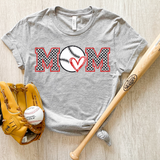 Faux Glitter Mom Baseball Checker DTF Print