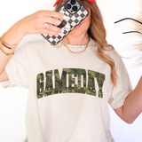 Gameday Camo Varsity Curved DTF Print