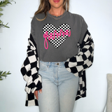 Gramma Retro Checker Heart Family Names DTF Print