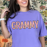 Grammy Sunshine Days White Floral DTF Print