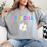 Grandma Color Block Daisy DTF Print