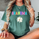 Grandma Color Block Daisy DTF Print