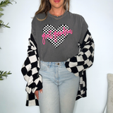 Great Grandma Retro Checker Heart Family Names DTF Print