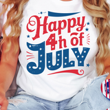 Happy 4th of July DTF Print