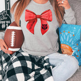 Lets Go Wolves Red Coquette Bow DTF Print