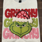 Grinchy Faux Yarn DTF Print