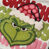 Grinchy Faux Yarn DTF Print