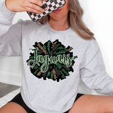 Jaguars Glitter pom pom Leopard DTF Print