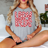 Lady Reds Checker Sketch DTF Print