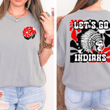 Let's Go Indians Floral DTF Print