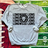 Longwood Lions Repeat DTF Print