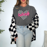 Memaw Retro Checker Heart Family Names DTF Print