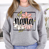 Nana Floral Frame DTF Print