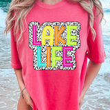 Neon Lake Life Doodle DTF Print