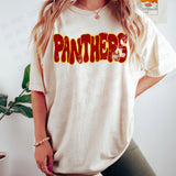 Distressed Wonky Panthers DTF Print