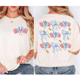 Patriotic Gold Stars Collage DTF Print