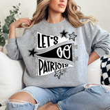 Patriots Lets Go Star Banner Trio DTF Print