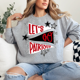 Patriots Lets Go Star Banner Trio DTF Print