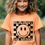 Peace Out Checkered Grades BLACK DTF Print